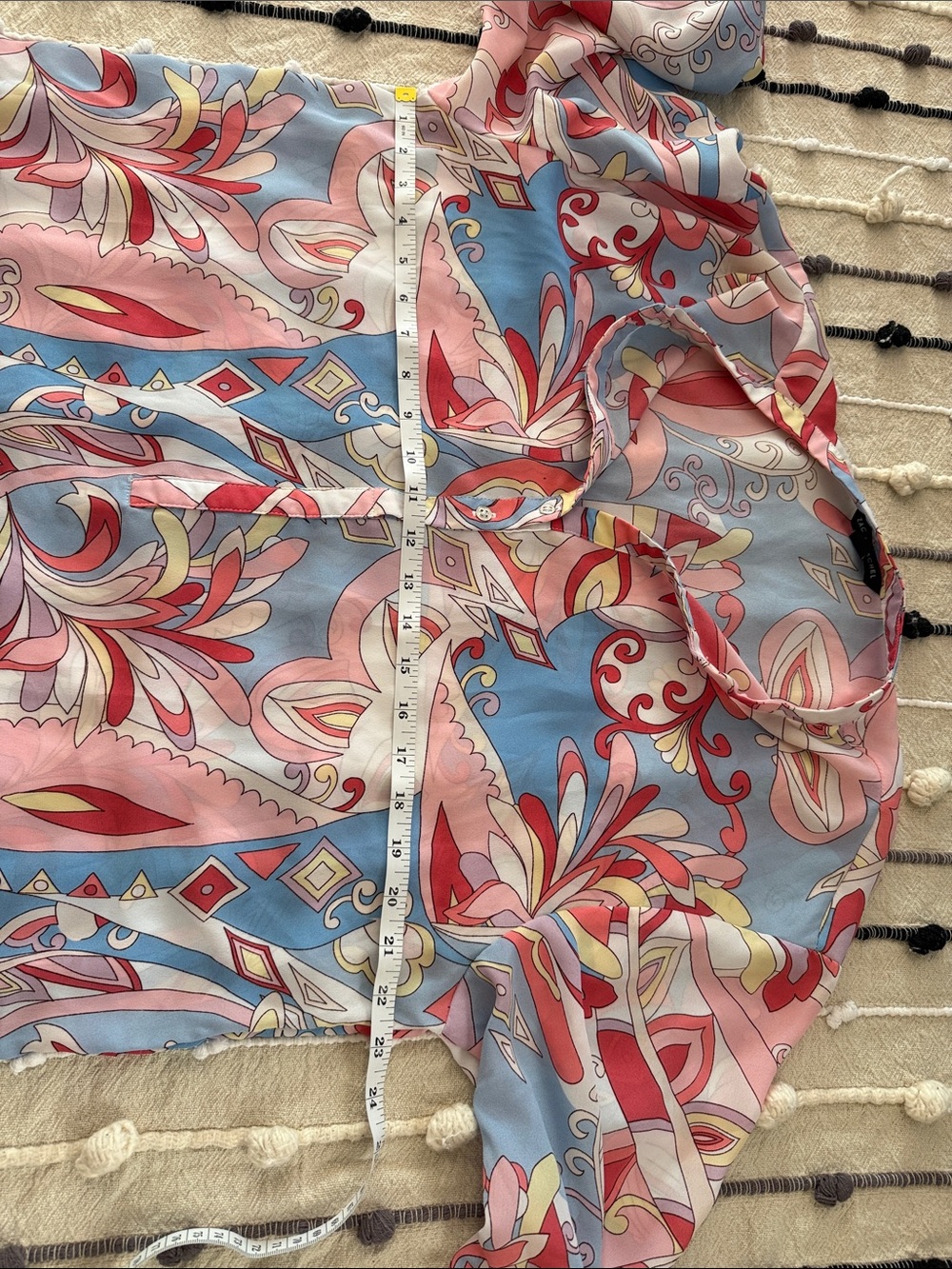 Zac & Rachel Multicolor Paisley Print Blouse - Pink & Blue - Picture 4 of 6